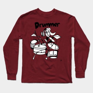 Drummer (Female) by Pollux Long Sleeve T-Shirt